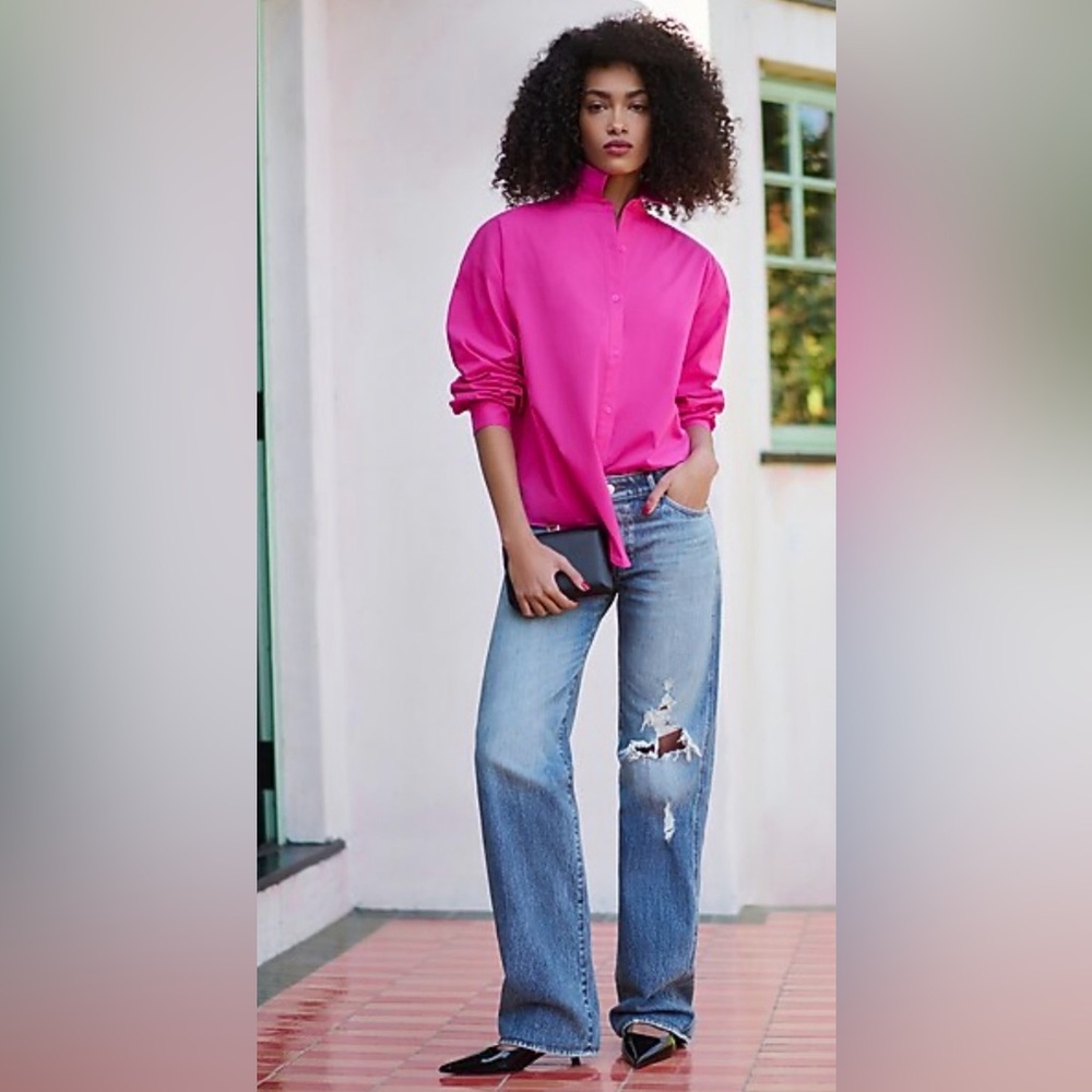 Express Relaxed Straight Low Rise Jeans 6